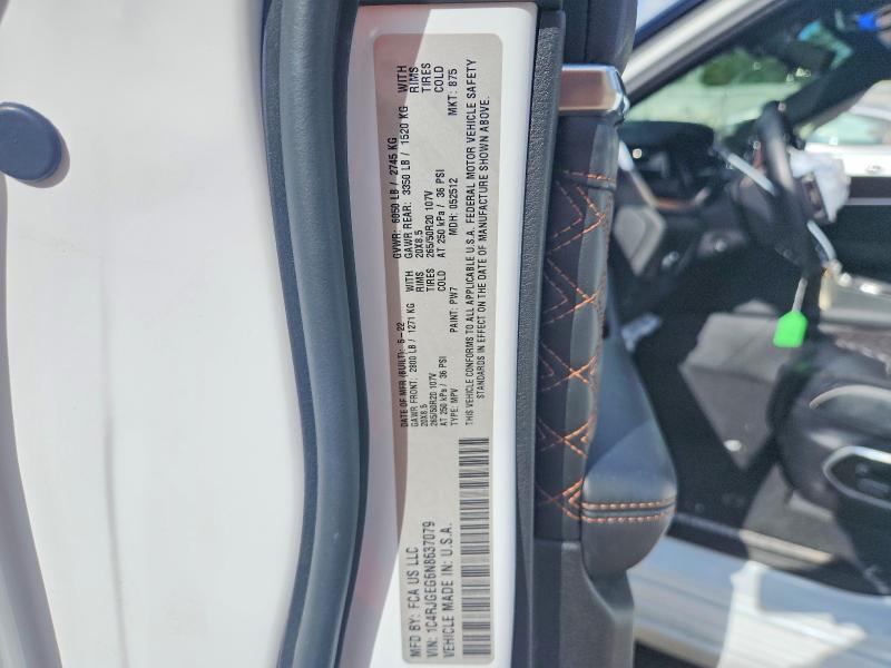 64418506 :رقم المزاد ، 1C4RJGEG6N8637079 vin ، 2022 Jeep Grand Cherokee مزاد بيع