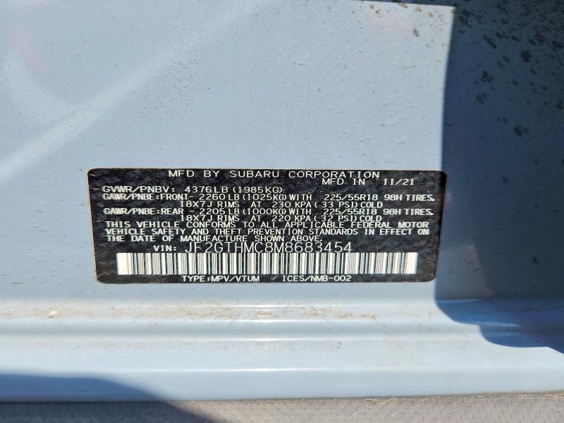 Продажа на аукционе авто 2021 Subaru Crosstrek, vin: JF2GTHMC8M8683454, номер лота: 65191316