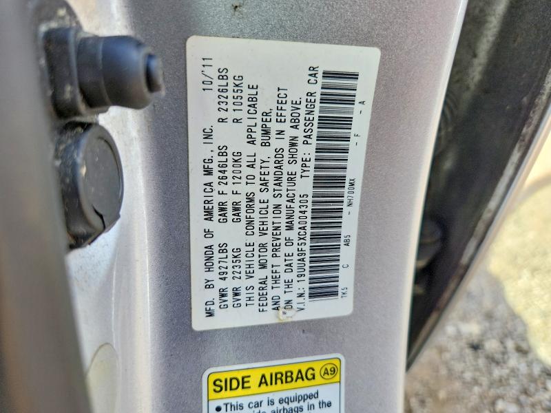 Aukcja sprzedaży 2012 Acura Tl, vin: 19UUA9F5XCA004305, numer aukcji: 63309396