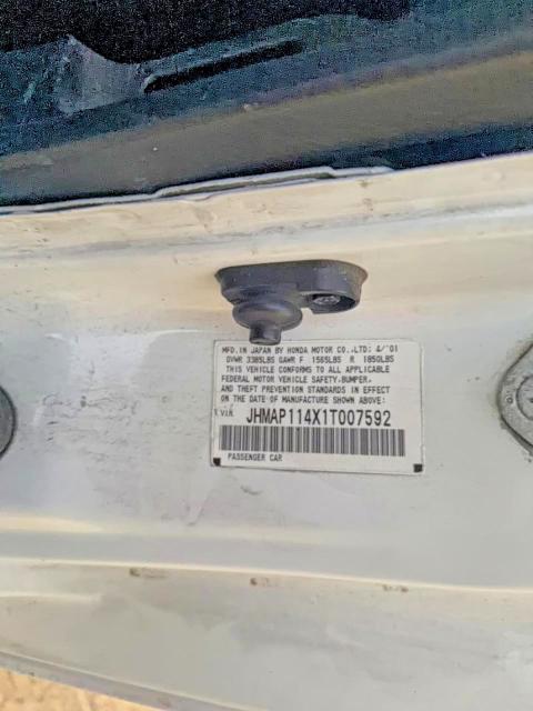 61647296 :رقم المزاد ، JHMAP114X1T007592 vin ، 2001 Honda S2000 مزاد بيع