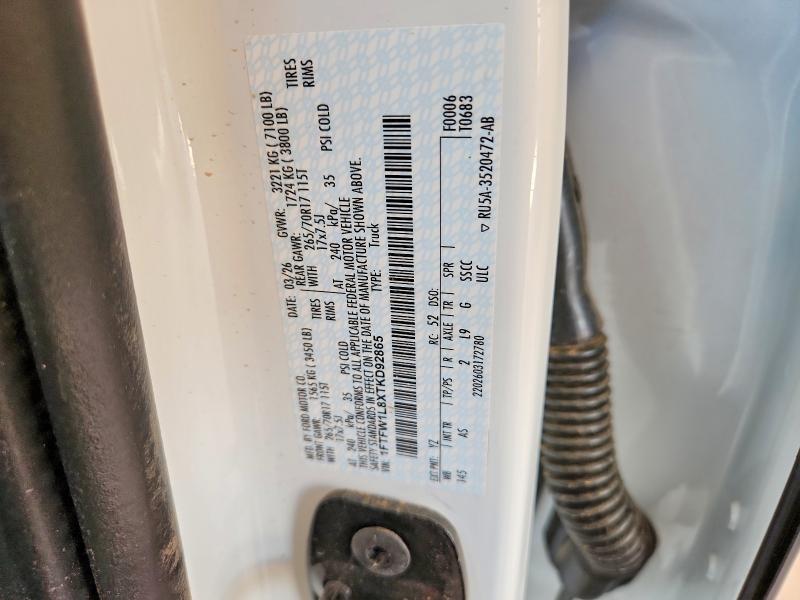 Продажа на аукционе авто 2026 Ford F150, vin: 1FTFW1L8XTKD92865, номер лота: 66724246
