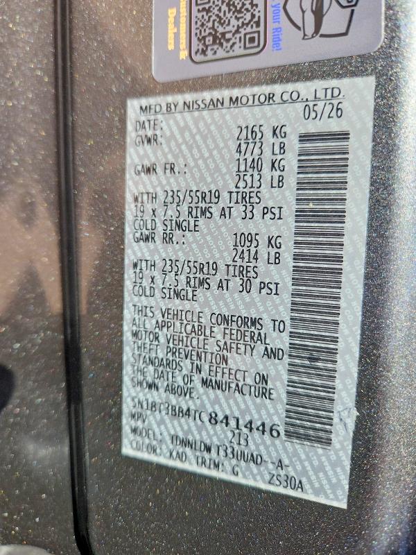 Aukcja sprzedaży 2026 Nissan Rogue, vin: 5N1BT3BB4TC841446, numer aukcji: 66166696