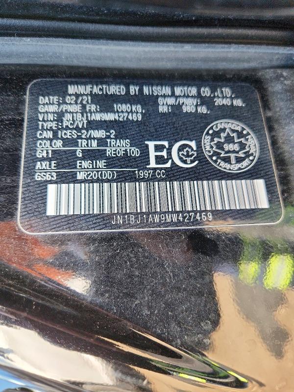 Продажа на аукционе авто 2021 Nissan Qashqai, vin: JN1BJ1AW9MW427469, номер лота: 66340016