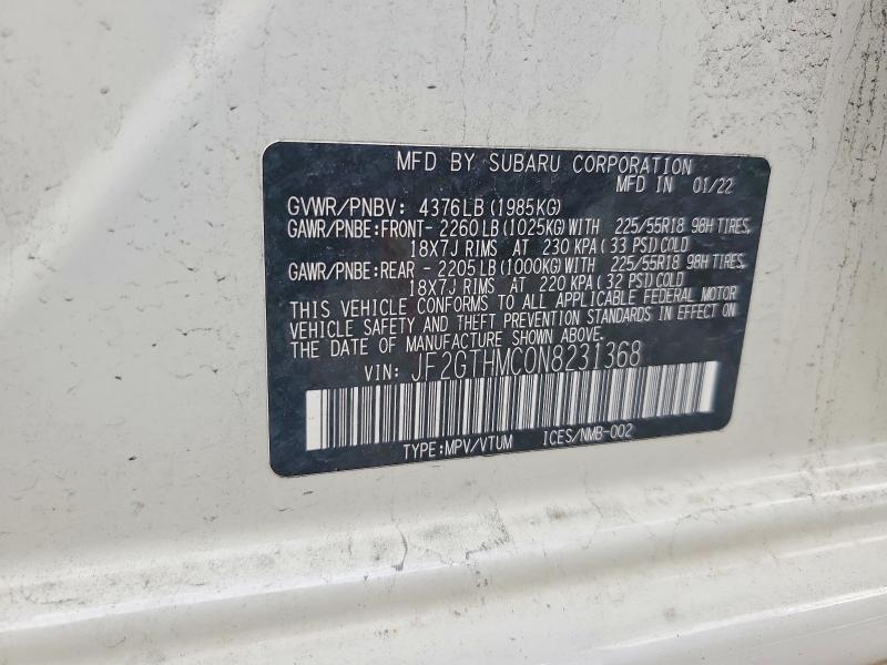 Продажа на аукционе авто 2022 Subaru Crosstrek, vin: JF2GTHMC0N8231368, номер лота: 65313266