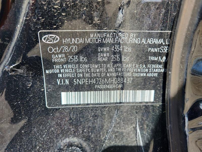Продажа на аукционе авто 2021 Hyundai Sonata, vin: 5NPEH4J26MH088437, номер лота: 66454406