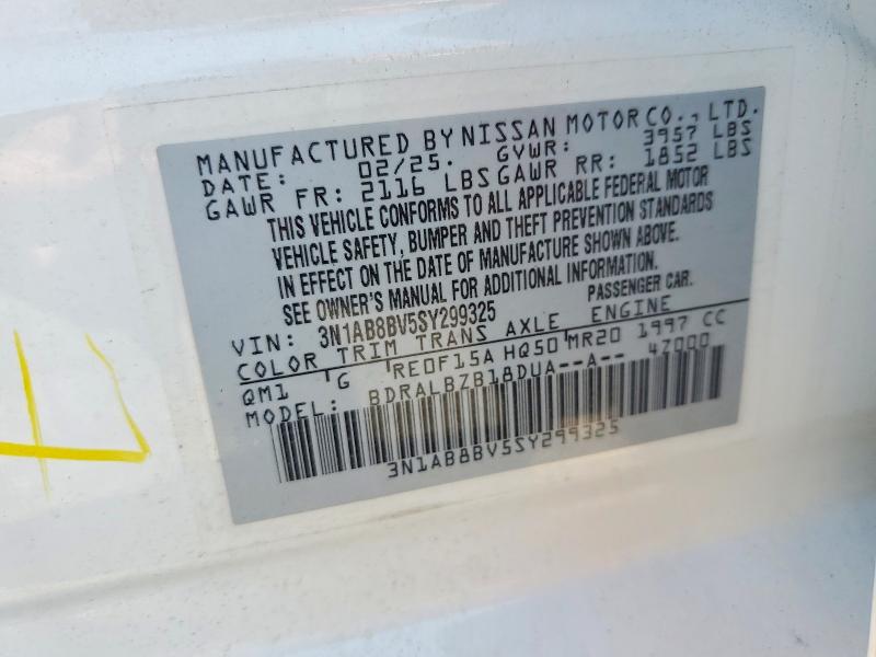 Продажа на аукционе авто 2025 Nissan Sentra, vin: 3N1AB8BV5SY299325, номер лота: 65527986
