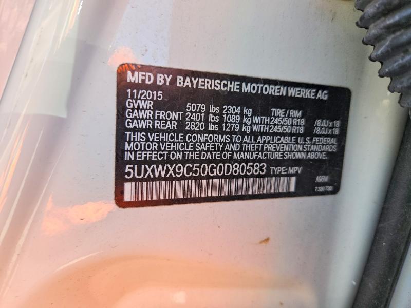 Продаж на аукціоні авто 2016 Bmw X3, vin: 5UXWX9C50G0D80583, номер лоту: 63686626
