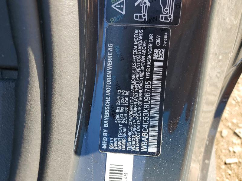 65741856 :رقم المزاد ، WBABC4C53KBU96785 vin ، 2019 Bmw M850xi مزاد بيع