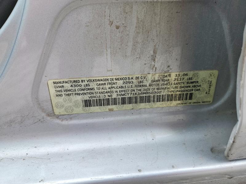 Aukcja sprzedaży 2006 Volkswagen Jetta, vin: 3VWCT71K16M850302, numer aukcji: 65872286