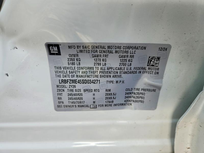 Aukcja sprzedaży 2025 Buick Envision, vin: LRBFZME45SD034271, numer aukcji: 64296106
