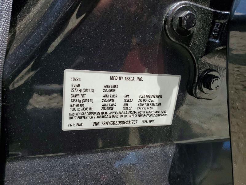 Aukcja sprzedaży 2025 Tesla Model Y, vin: 7SAYGDED8SF231737, numer aukcji: 63813886