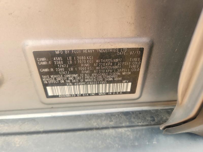 Продаж на аукціоні авто 2013 Subaru Outback, vin: 4S4BRCJC6D3211955, номер лоту: 63907256