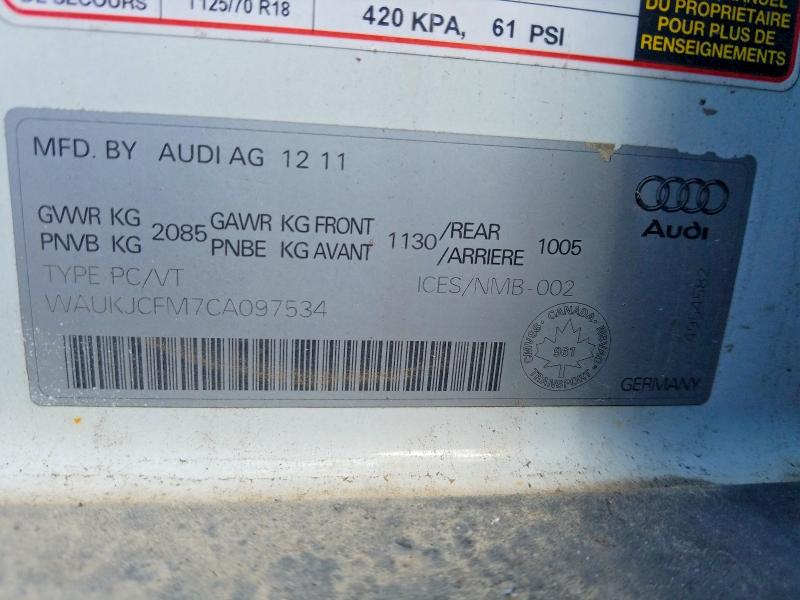 Auction sale of the 2012 Audi A3, vin: WAUKJCFM7CA097534, lot number: 64615086