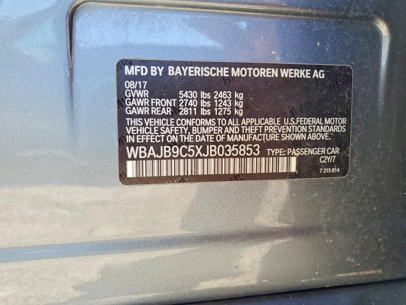 66124416 :رقم المزاد ، WBAJB9C5XJB035853 vin ، 2018 Bmw M550xi مزاد بيع