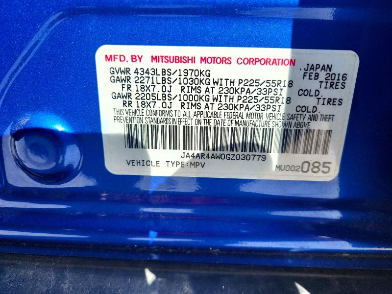 Продажа на аукционе авто 2016 Mitsubishi Outlander Sport, vin: JA4AR4AW0GZ030779, номер лота: 67416236