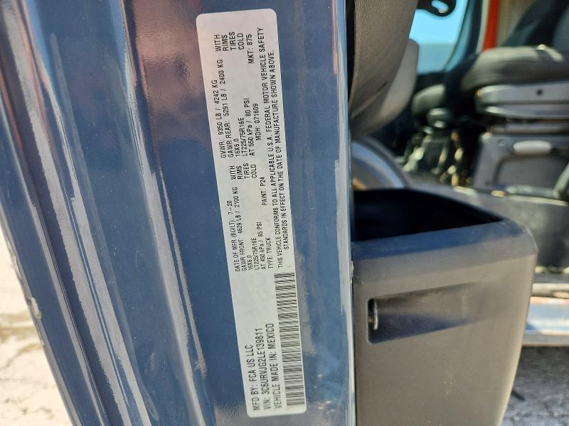 66548956 :رقم المزاد ، 3C6URVJG2LE139811 vin ، 2020 Ram Promaster 3500 مزاد بيع