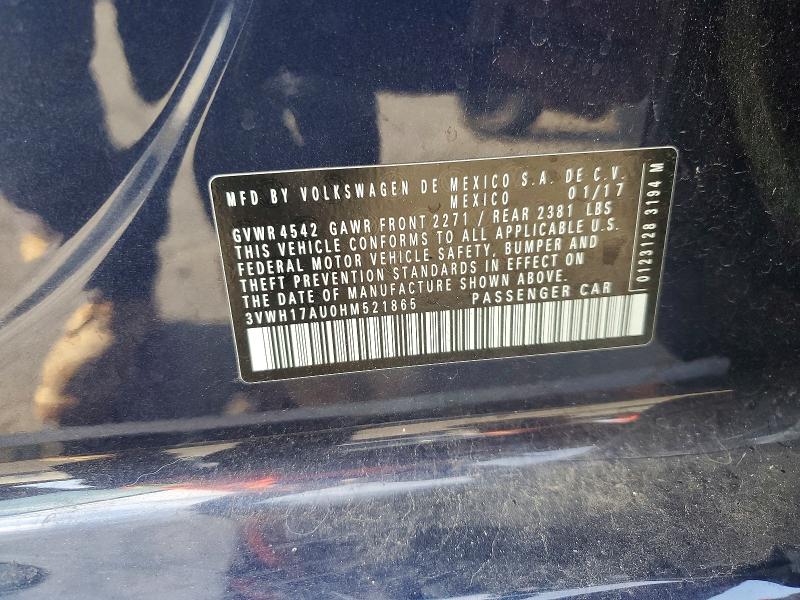 Продажа на аукционе авто 2017 Volkswagen Golf Alltrack, vin: 3VWH17AU0HM521865, номер лота: 64414056