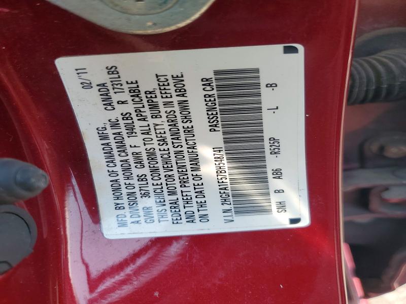 Aukcja sprzedaży 2011 Honda Civic, vin: 2HGFA1F57BH548741, numer aukcji: 64268646