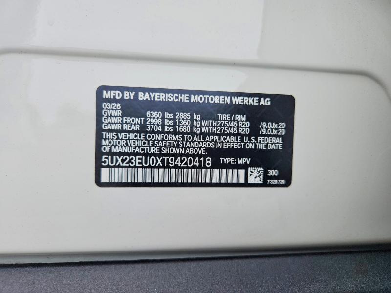 Aukcja sprzedaży 2026 Bmw X5, vin: 5UX23EU0XT9420418, numer aukcji: 66128786