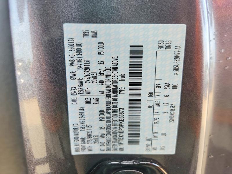 Auction sale of the 2023 Ford F150, vin: 1FTEX1EP3PKE66873, lot number: 66134366
