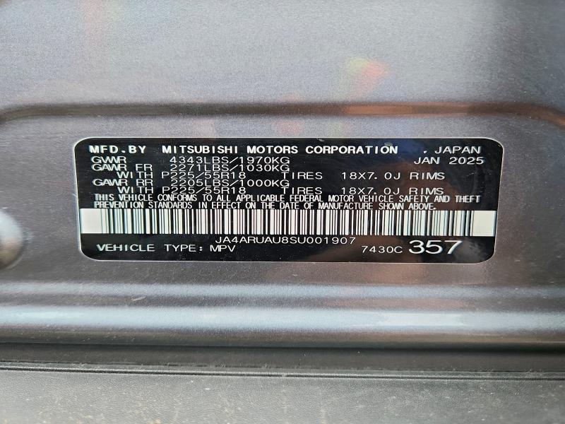 Aukcja sprzedaży 2025 Mitsubishi Outlander Sport, vin: JA4ARUAU8SU001907, numer aukcji: 65081336