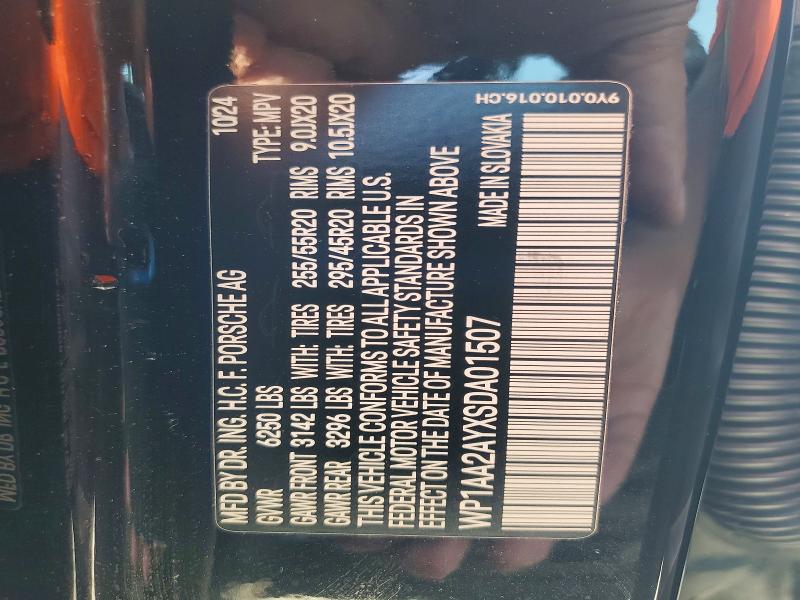 Aukcja sprzedaży 2025 Porsche Cayenne, vin: WP1AA2AYXSDA01507, numer aukcji: 64580996