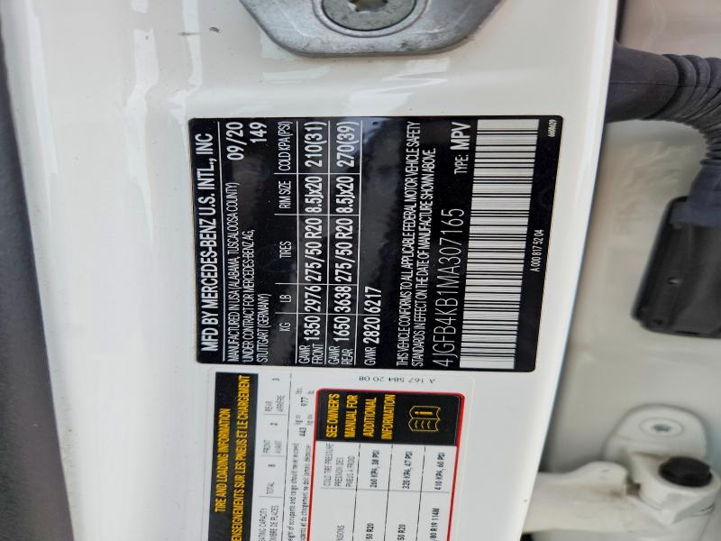 Продажа на аукционе авто 2021 Mercedes-benz Gle, vin: 4JGFB4KB1MA307165, номер лота: 65489846