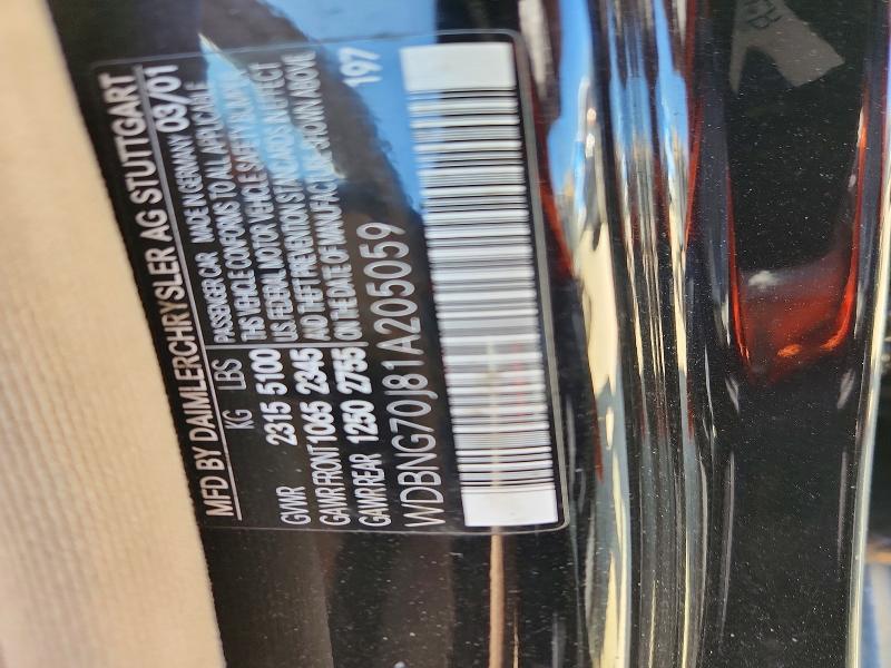 Продаж на аукціоні авто 2001 Mercedes-benz S, vin: WDBNG70J81A205059, номер лоту: 65458216