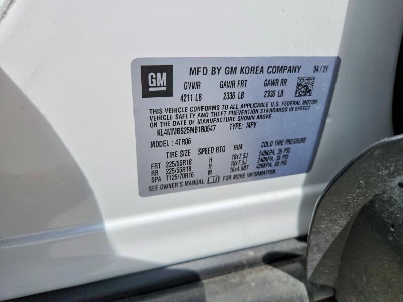 Aukcja sprzedaży 2021 Buick Encore Gx, vin: KL4MMBS25MB180547, numer aukcji: 63709916