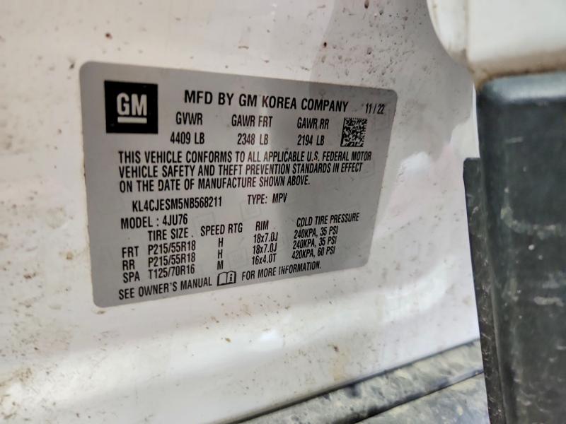 Продаж на аукціоні авто 2022 Buick Encore, vin: KL4CJESM5NB568211, номер лоту: 63737116