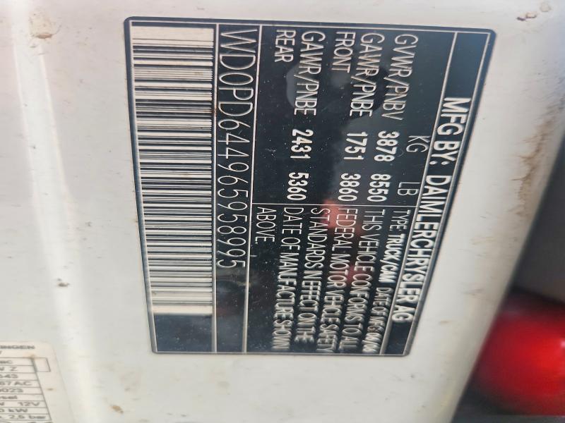 66526886 :رقم المزاد ، WD0PD644965958995 vin ، 2006 Dodge Sprinter مزاد بيع