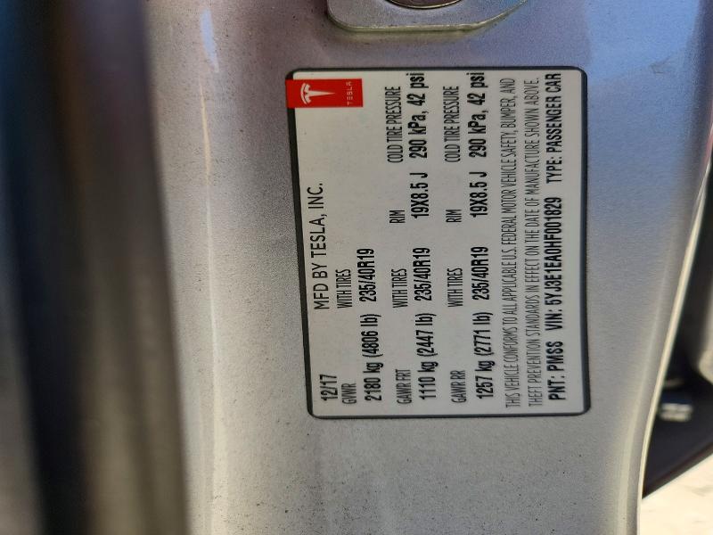 Продаж на аукціоні авто 2017 Tesla Model 3, vin: 5YJ3E1EA0HF001829, номер лоту: 64335056