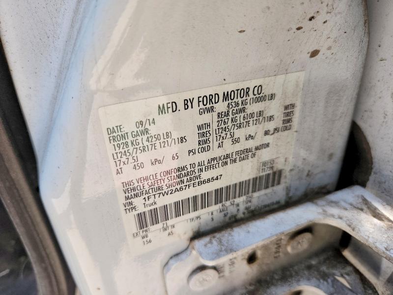 2015 Ford F250 მანქანა იყიდება აუქციონზე, vin: 1FT7W2A67FEB68547, აუქციონის ნომერი: 63739416