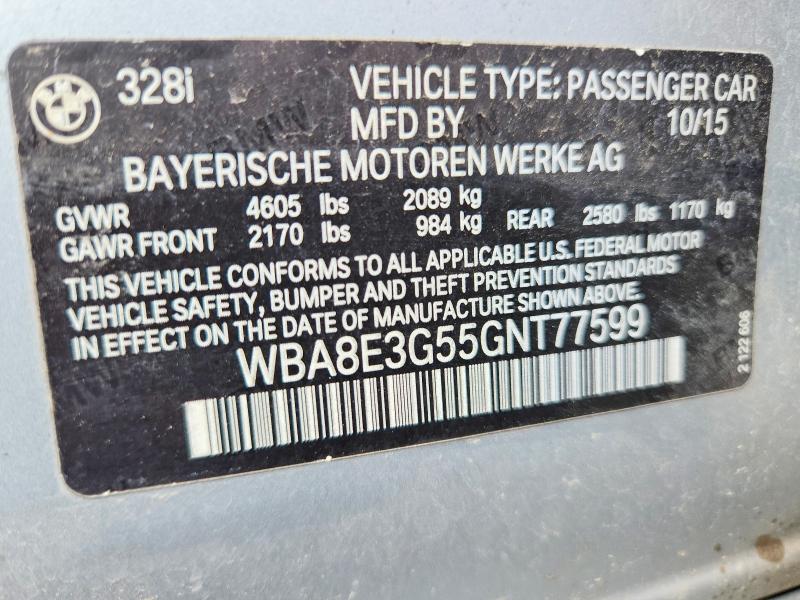 Aukcja sprzedaży 2016 Bmw 328, vin: WBA8E3G55GNT77599, numer aukcji: 63342566