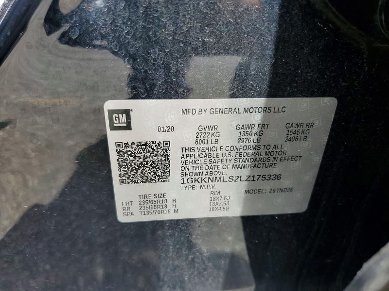 Aukcja sprzedaży 2020 Gmc Acadia, vin: 1GKKNMLS2LZ175336, numer aukcji: 63905416