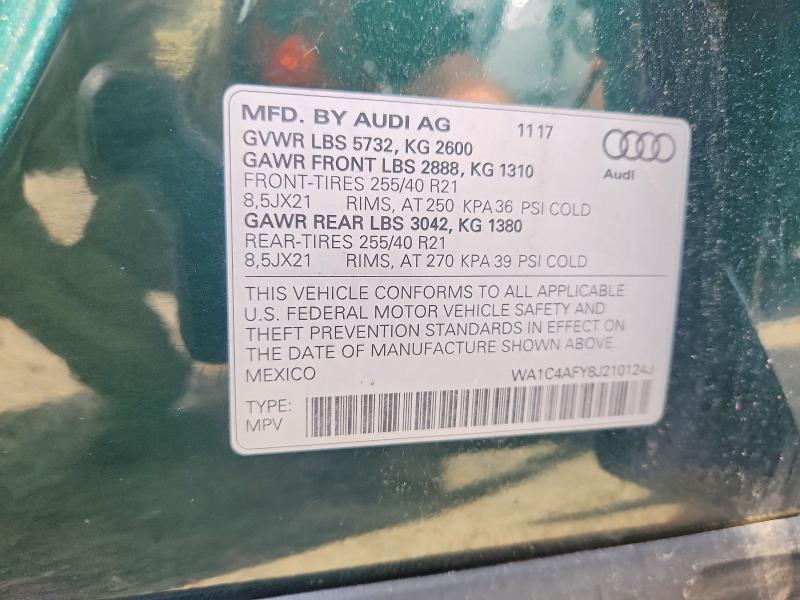 66971036 :رقم المزاد ، WA1C4AFY8J2101243 vin ، 2018 Audi Sq5 مزاد بيع