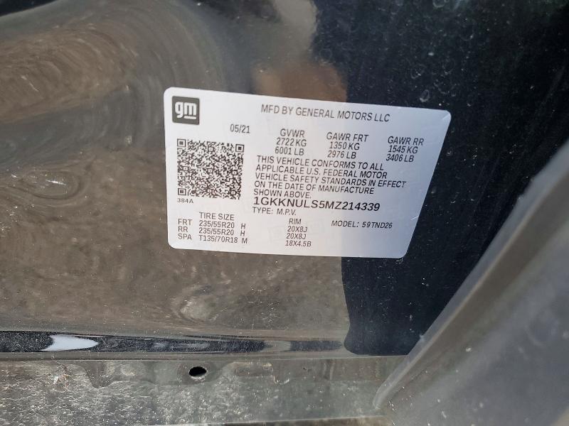 Продаж на аукціоні авто 2021 Gmc Acadia, vin: 1GKKNULS5MZ214339, номер лоту: 64840526