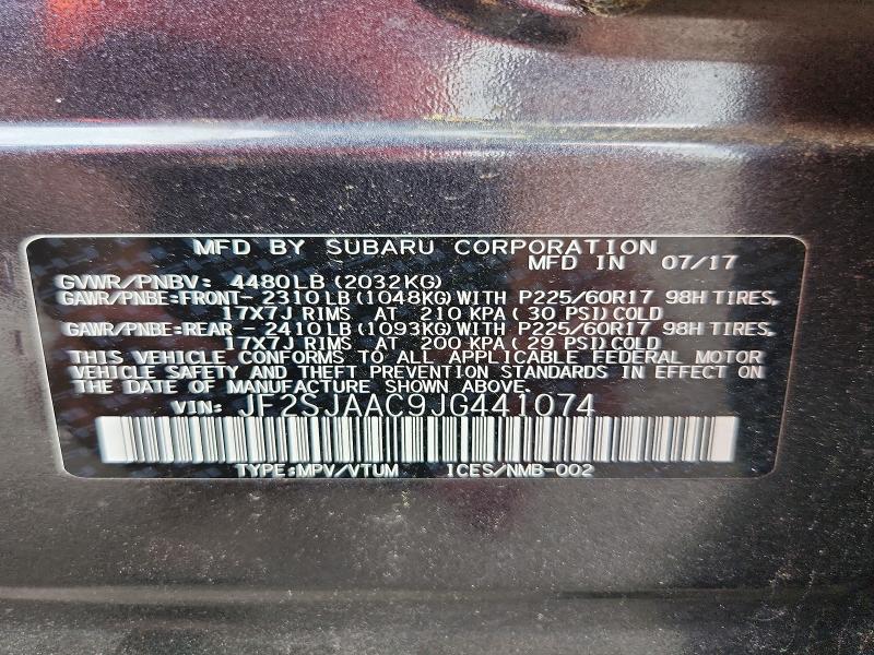 Aukcja sprzedaży 2018 Subaru Forester, vin: JF2SJAAC9JG441074, numer aukcji: 65881316