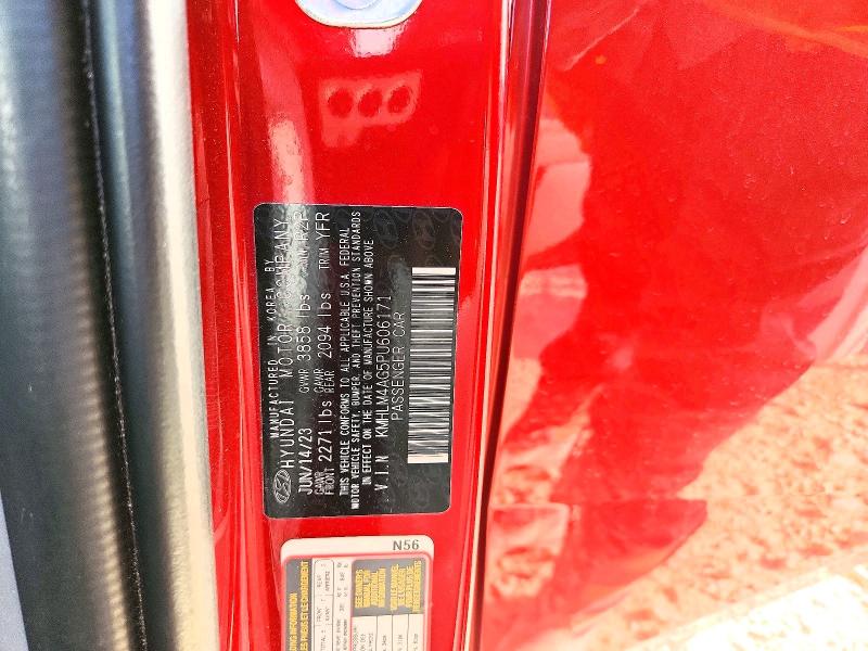 65720656 :رقم المزاد ، KMHLM4AG5PU606171 vin ، 2023 Hyundai Elantra مزاد بيع