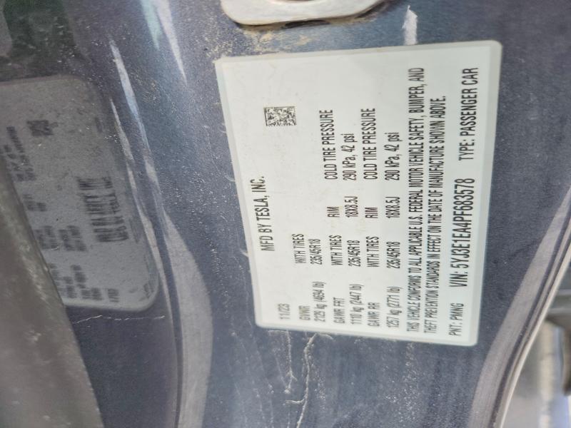 Aukcja sprzedaży 2023 Tesla Model 3, vin: 5YJ3E1EA4PF683578, numer aukcji: 64276046