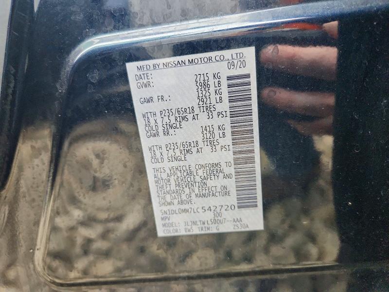 2020 Infiniti Qx60 მანქანა იყიდება აუქციონზე, vin: 5N1DL0MM7LC542720, აუქციონის ნომერი: 65032086