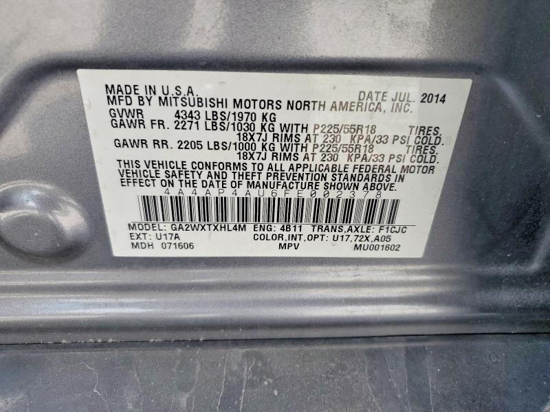 Продаж на аукціоні авто 2015 Mitsubishi Outlander Sport, vin: 4A4AP4AU6FE002378, номер лоту: 66425266