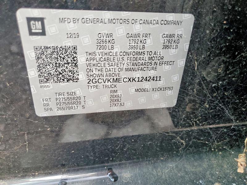 Aukcja sprzedaży 2019 Chevrolet Silverado Ld, vin: 2GCVKMECXK1242411, numer aukcji: 64905716