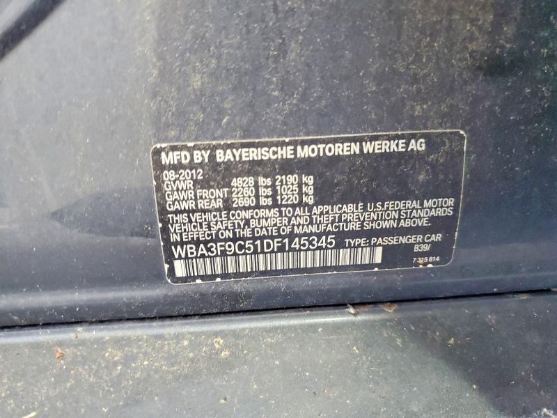 Продажа на аукционе авто 2013 Bmw Activehybrid 3, vin: WBA3F9C51DF145345, номер лота: 66506096