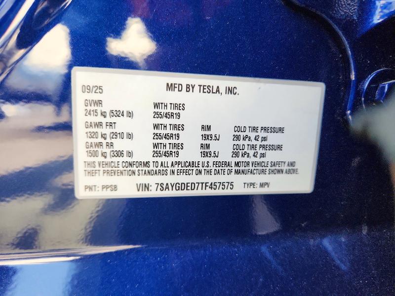 Aukcja sprzedaży 2026 Tesla Model Y, vin: 7SAYGDED7TF457575, numer aukcji: 64636296