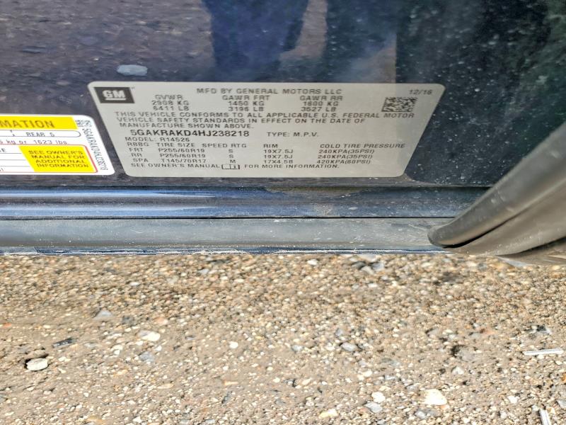 Aukcja sprzedaży 2017 Buick Enclave, vin: 5GAKRAKD4HJ238218, numer aukcji: 64390156
