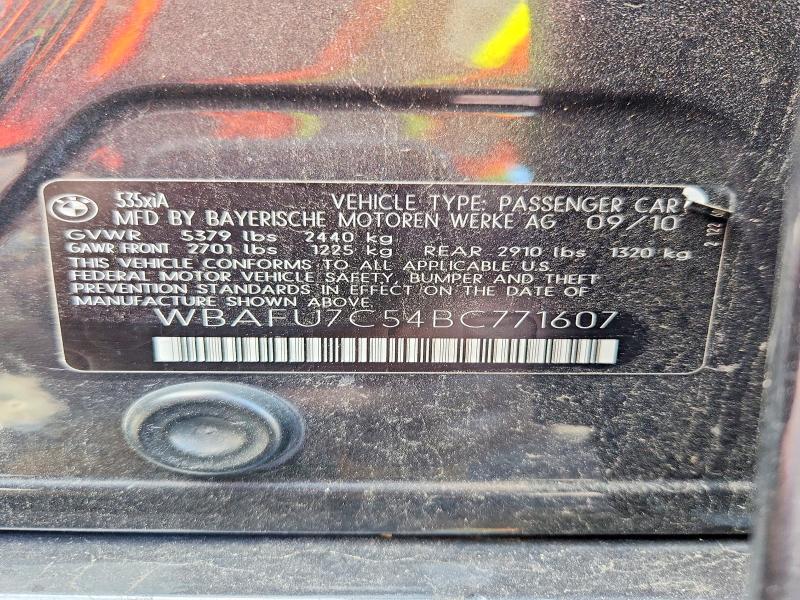 Продажа на аукционе авто 2011 Bmw 535, vin: WBAFU7C54BC771607, номер лота: 63357006