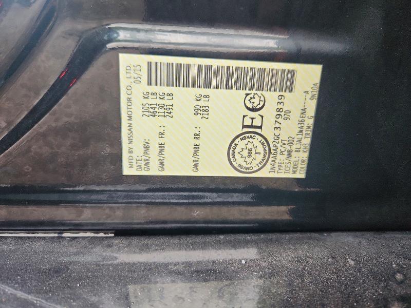 Продаж на аукціоні авто 2016 Nissan Maxima, vin: 1N4AA6AP2GC379839, номер лоту: 64084706