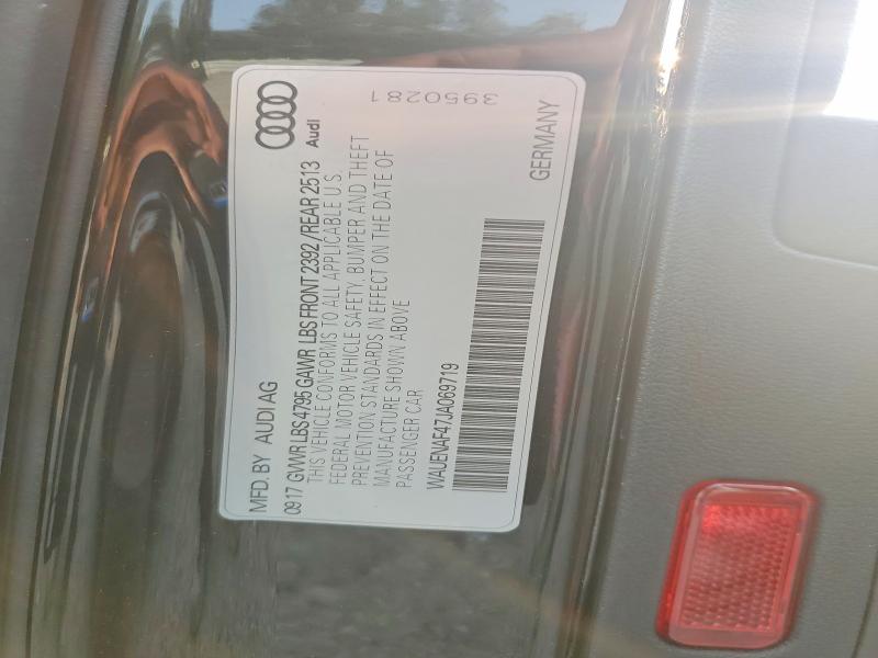 2018 Audi A4 მანქანა იყიდება აუქციონზე, vin: WAUENAF47JA069719, აუქციონის ნომერი: 63708496