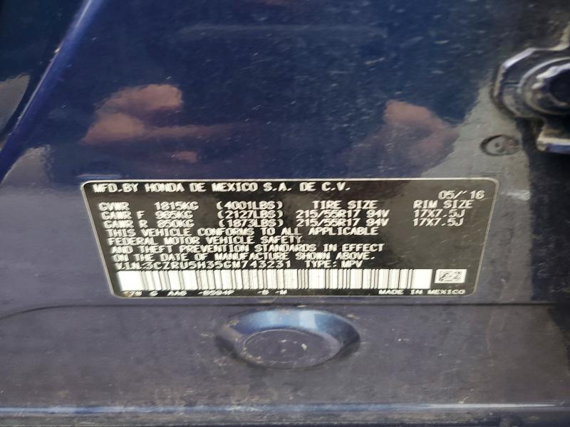 Aukcja sprzedaży 2016 Honda Hr-v, vin: 3CZRU5H35GM743231, numer aukcji: 67067676
